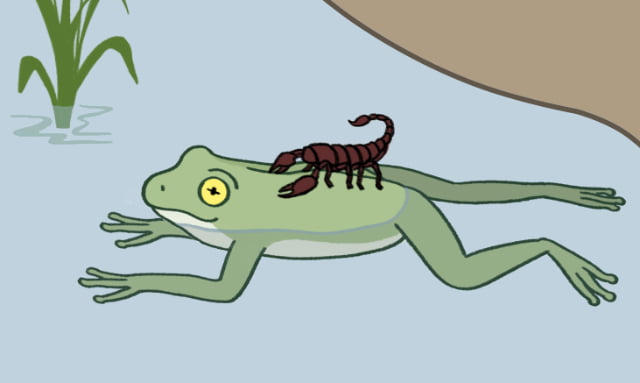 la rana y el escorpión