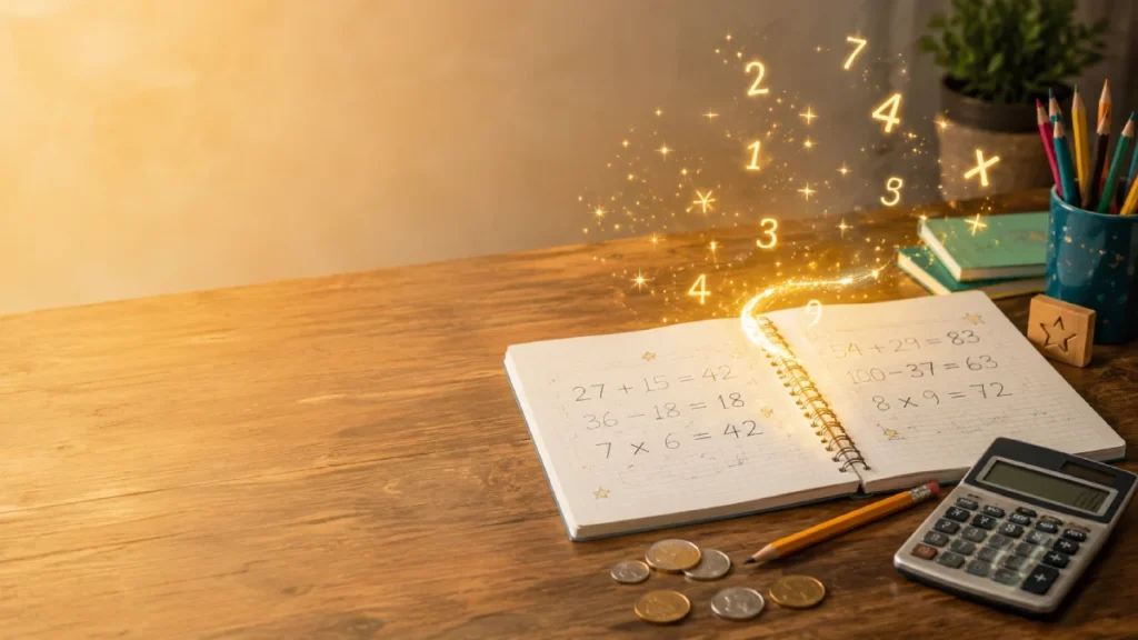 Trucos matemáticos fáciles para niños con operaciones y monedas